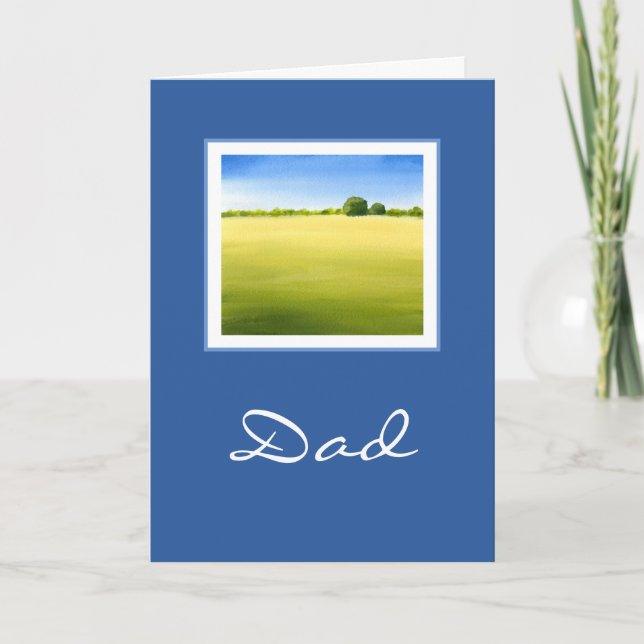 'Open Space' Acrylic Watercolor Card (Front)