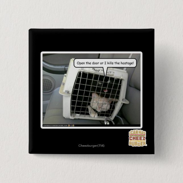 Open the door 15 cm square badge (Front)