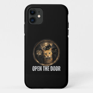 Open The Door Funny Cat Meme Cat Gang Humour Desig Case-Mate iPhone Case
