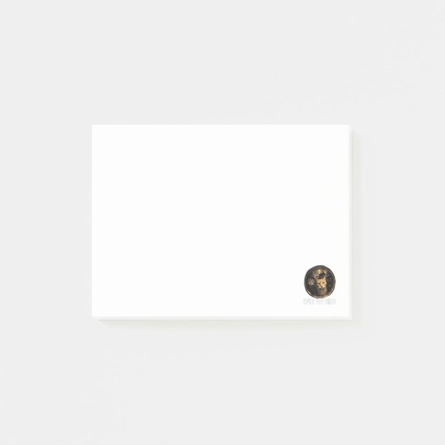 Open The Door Funny Cat Meme Cat Gang Humour Desig Post-it Notes (Front)