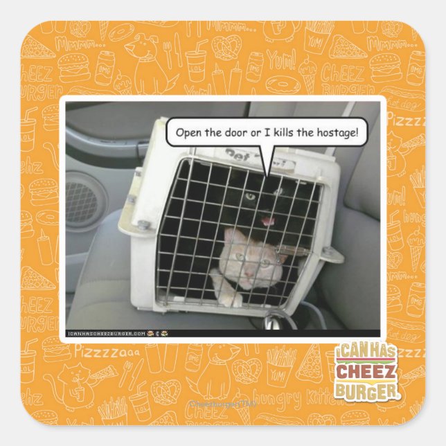 Open the door square sticker (Front)