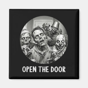 Open The Door Zombie Dogs Funny Halloween Dog 2 Magnet