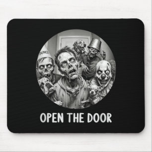Open The Door Zombie Dogs Funny Halloween Dog 2 Mouse Pad