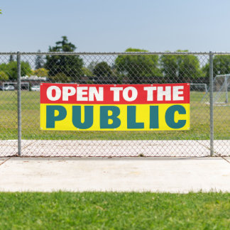 Open To The Public Event  Banner