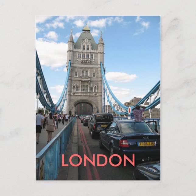 Open Tower Bridge London UK postcard (Front)