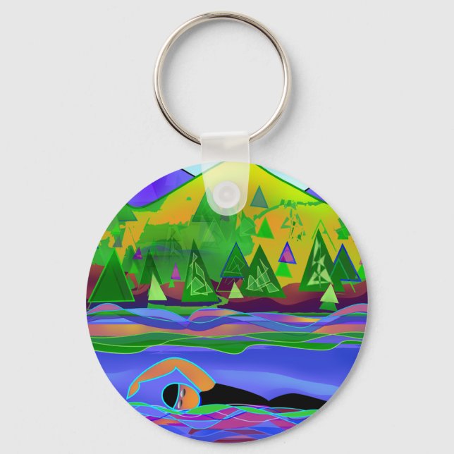 Open Water Solo Key Ring (Front)