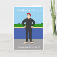 Open Water Swim Congratulations Cartoon