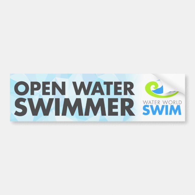 Open water swimmer bumper sticker (Front)