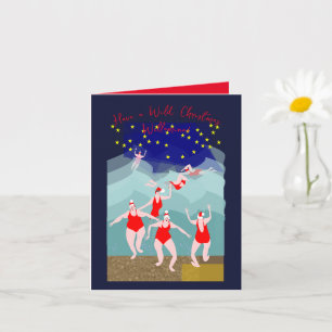 Open water Swimming Christmas Card