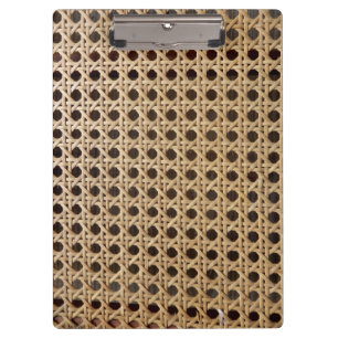 Open Weave Rattan Cane Clipboard