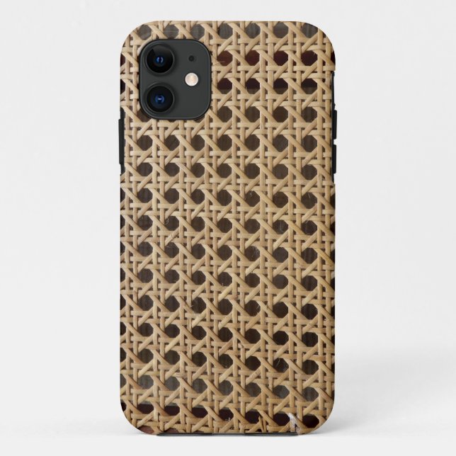 Open Weave Rattan Cane iPhone SE+5/5S Case (Back)