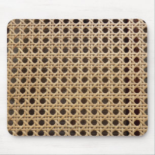 Open Weave Rattan Cane Mouse Mat