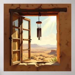 Open Window in the Desert  Poster