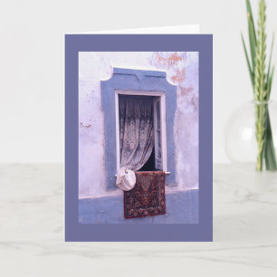 "OPEN WINDOW, LACE CURTAIN,CARPET AIRING" EUROPEA CARD
