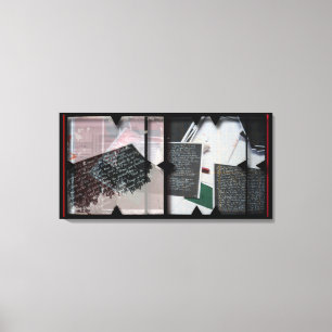 Open Work about Open Red 10 Photomontage Canvas Print