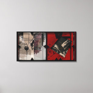 Open Work about Open Red 12 Canvas Photomontage Print