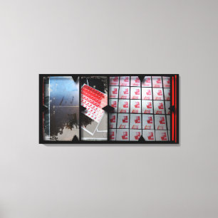 Open Work about Open Red 15 Canvas Photomontage Print