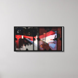 Open Work about Open Red 17 Canvas Photomontage Print