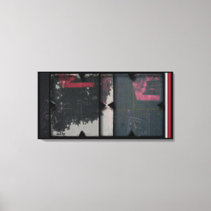 Open Work about Open Red 1 Photomontage Canvas
