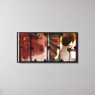 Open Work about Open Red 4 Canvas Photomontage Print