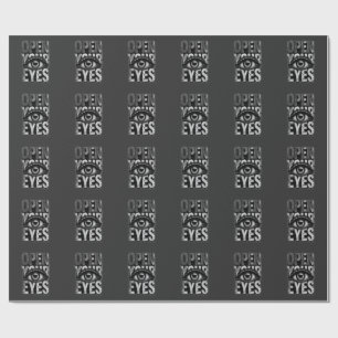 Open Your Eyes Grunge Gothic Eye Streetwear Art Wrapping Paper