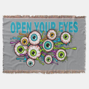 Open your eyes throw blanket