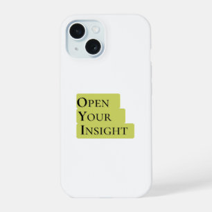 Open Your Insight   Inspirational Minimalist Phone iPhone 15 Case
