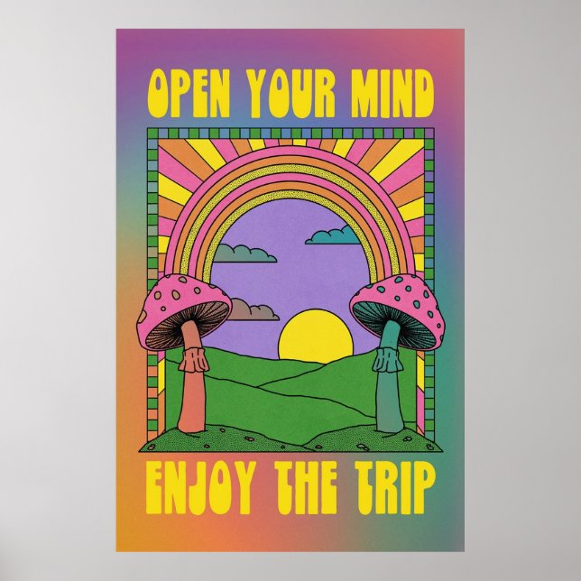 Open your mind enjoy the trip poster (Front)