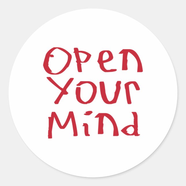 Open Your Mind Sticker  (Front)