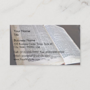 Opened Bible Business Card