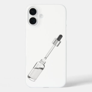 Opened glass dropper bottle with pipette iPhone 16 plus case