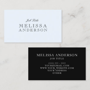 Openface Font Professional Alice Blue Business Card
