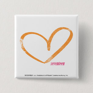 OpenHeart Orange 15 Cm Square Badge