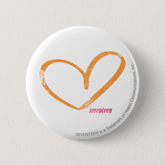 OpenHeart Orange 6 Cm Round Badge (Front)