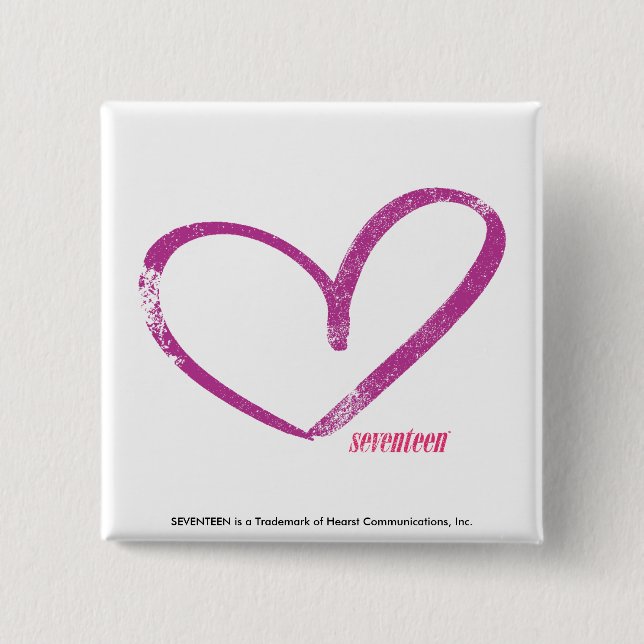 OpenHeart Purple 15 Cm Square Badge (Front)