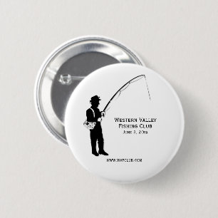 Opening Day Fishing Club   6 Cm Round Badge