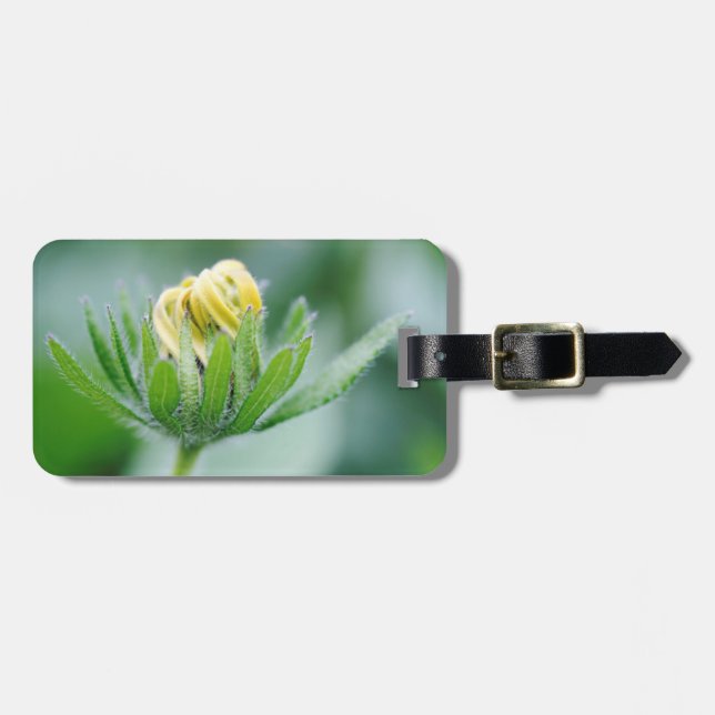 Opening Flower Of Cone Flower Luggage Tag (Front Horizontal)