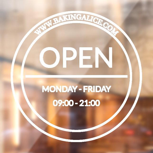 Opening Hours Circle (Sheet 2)