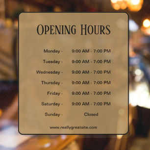 Opening Hours l Black Script Business Time 