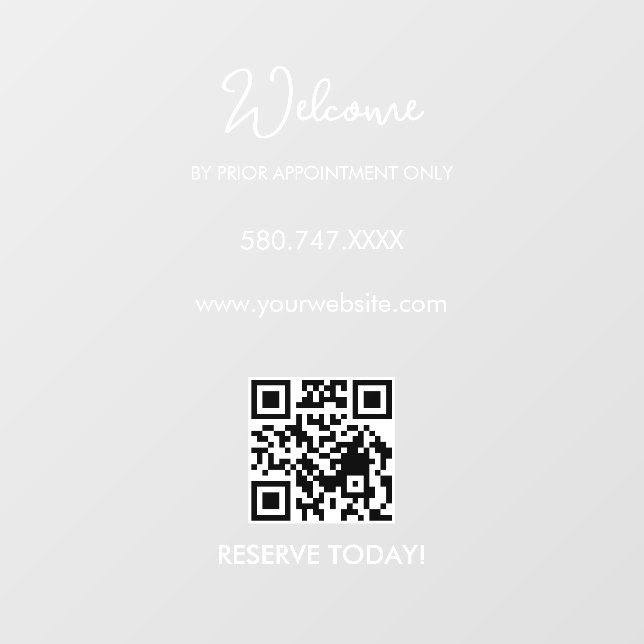 Opening Hours Welcome Window door sign (Sheet)