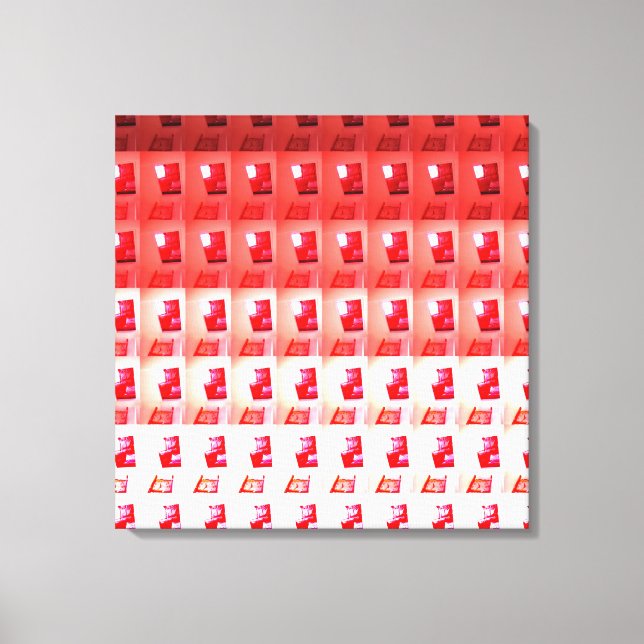 Opening in Red and White Canvas Step by Step (Front)