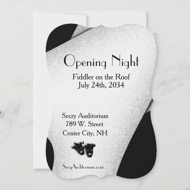 Opening Night Theatre Invitation (Front)