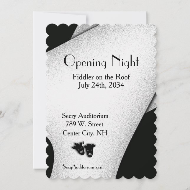 Opening Night Theatre Invitation (Front)