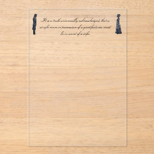 Opening of "Pride and Prejudice" plus silhouettes Acrylic Invitations