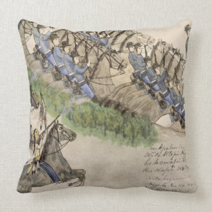 Opening of the Battle of the Little Big Horn (ink Cushion