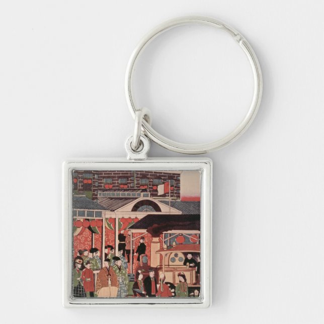 Opening of the First Railway in Japan Key Ring (Front)