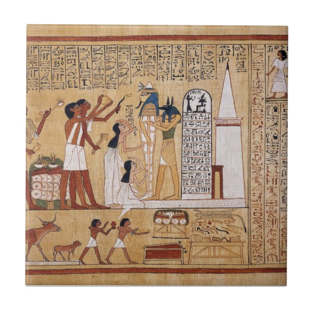 Opening of the Mouth Ceremony Book of the Dead Tile (Front)