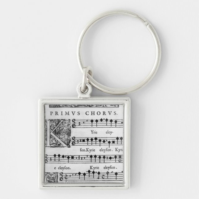 Opening page of the Mass for Double Choir Key Ring (Front)