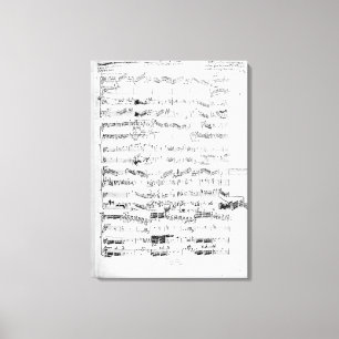 Opening page of the score of 'Les Paladins' Canvas Print