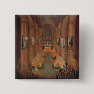 Opening session of the Council of Trent 15 Cm Square Badge